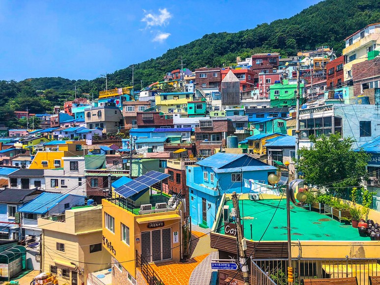 Đoàn khách Hà Nội tham quan làng văn hóa Gamcheon tại Busan